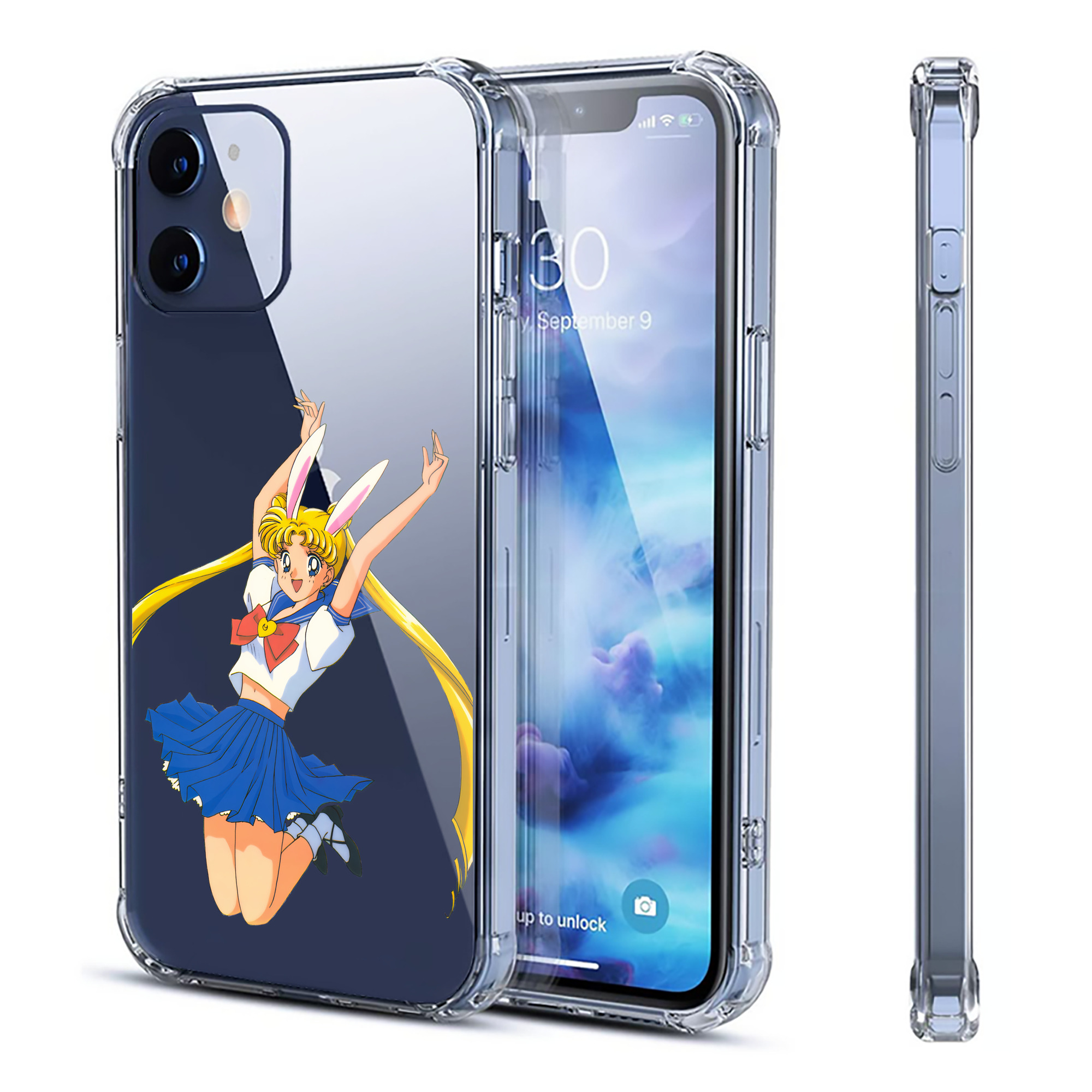 （画像用） 美少女戦士セーラームーン 愛野 美奈子 あいの みなこ Sailor Moon Aino Minako 【iPhone 12シリーズ対応】透明スマホケース（クリアソフトケース）
